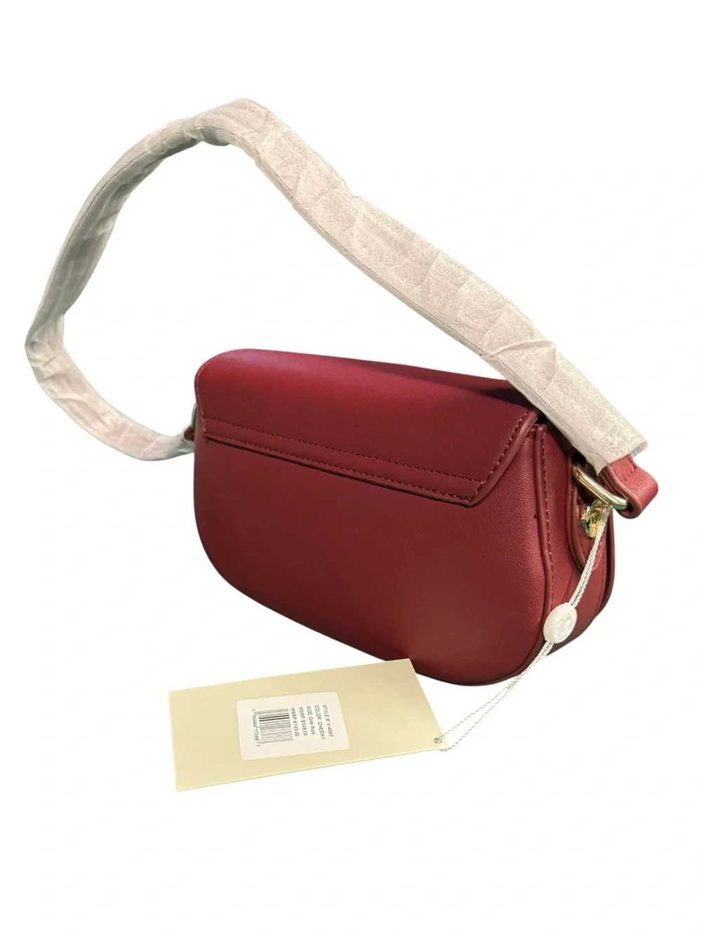 Valentino Orlandi Cherry Shoulder Bag with Gold V Emblem